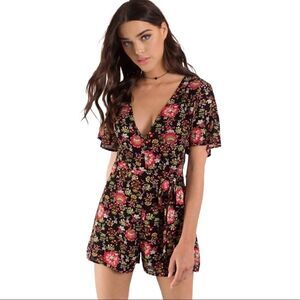 Honey Belle Floral Romper NWT